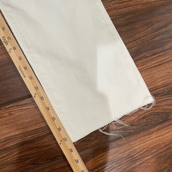 NWT PAIGE Women's 34 Cindy Exposed Buttonfly High Rise Straight Leg‎ White Plus - Picture 8 of 10